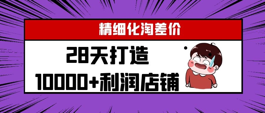 Yl精细化淘差价28天打造10000+利润店铺，精细化选品项目（附软件）-51资源库