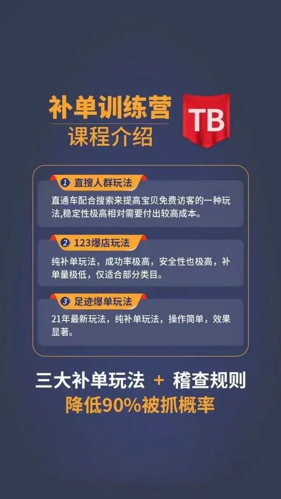 数据蛇淘宝2021最新三大补单玩法+稽查规则，降低90%被抓概率-51资源库