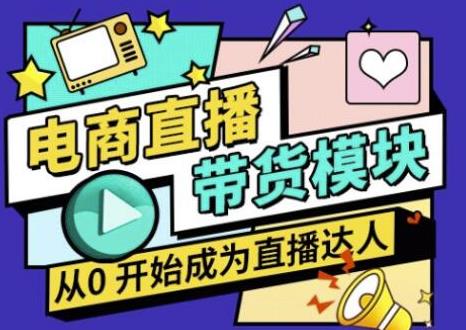 大鹏·电商直播带货课，系统学习直播带货各环节技巧和套路-51资源库