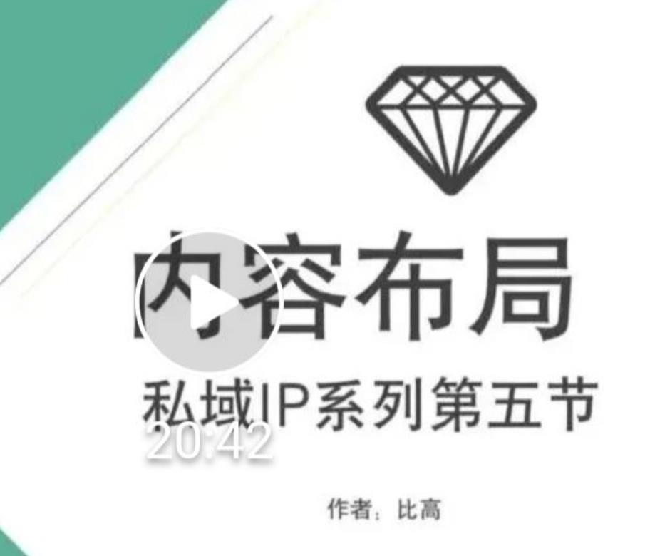 比高私域IP流量变现视频课，6个月10W粉，2235付费会员【完结】-51资源库