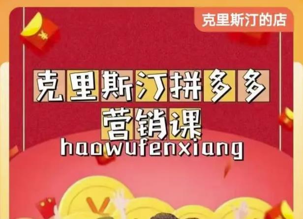 克里斯汀拼多多运营课，适合小白初涉平台，低成本入门-51资源库