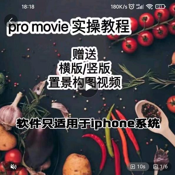 漆十二美食摄影，25​节promovie实操高手课节-51资源库