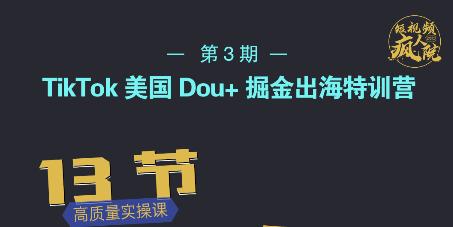 TikTok美国Dou+掘金出海特训营，美国dou+成功投放95%-51资源库