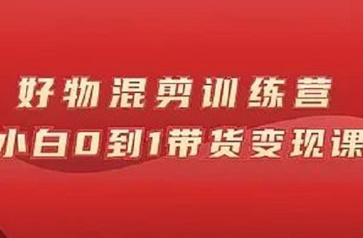 万三好物混剪训练营：小白0到1带货变现课-51资源库