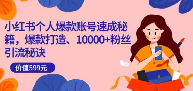小红书个人爆款账号速成秘籍，爆款打造、10000+粉丝引流秘诀-51资源库