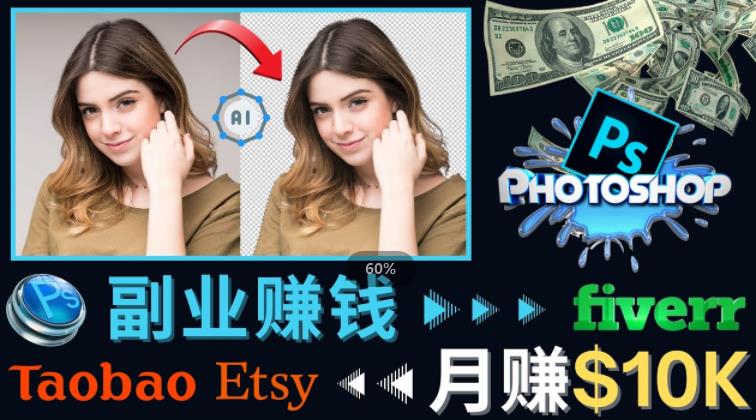 掌握PS修图技能，月赚5000美元以上–利用Adobe Photoshop赚钱的3种途径-51资源库