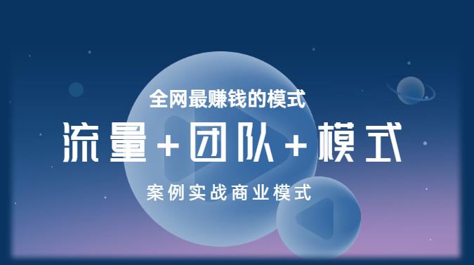 王冲老师《流量+团队+模式》商业模式实战课，全网最赚钱的模式-51资源库