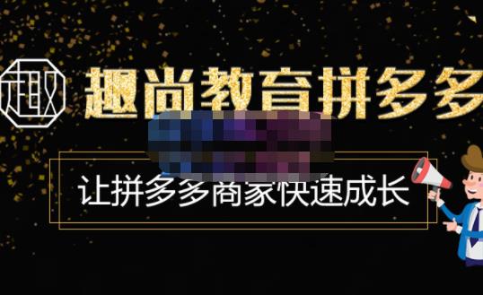 趣尚教育·拼多多运营实操VIP特训营，让拼多多商家快速成长-价值3180元-51资源库