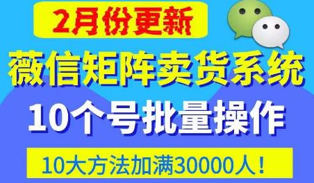 微信矩阵卖货系统，多线程批量养10个微信号，10种加粉落地方法，快速加满3W人卖货！-51资源库