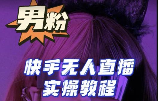 【男粉落地项目】零基础玩转男粉快手无人直播月入3w+，2023快手无人直播实操教程-51资源库