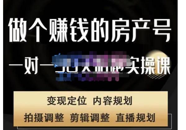 刘广标·同城房产号线上陪跑课，拍摄、剪辑、写文案、直播，做一个具有潜力价值的房产号-51资源库
