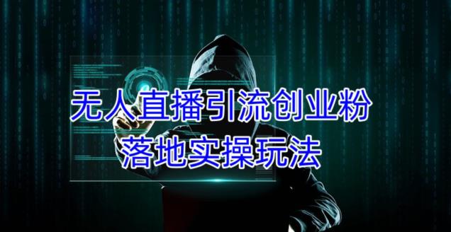 外面收费3980的无人直播引流创业粉落地实操玩法，单日引100+精准创业粉-51资源库