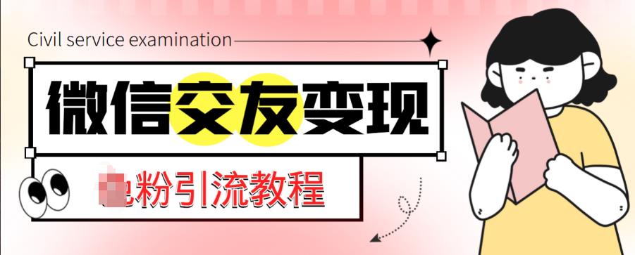 微信交友变现项目，吸引全网LSP男粉精准变现，小白也能轻松上手，日入500+-51资源库