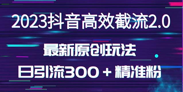 日引300＋创业粉，独家抖音高效截流2.0玩法（价值1280）-51资源库
