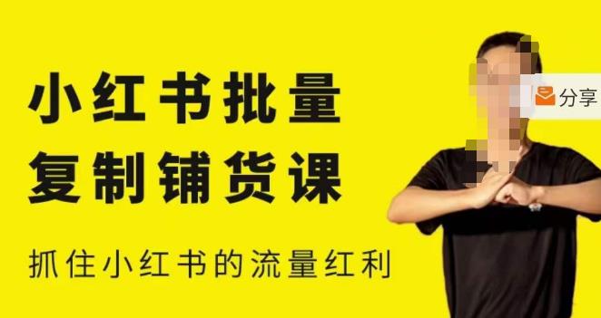 张宾·小红书批量复制铺货课，小红书0-1快速起号变现玩法，抓住小红书的流量红利（更新2023年3月）-51资源库