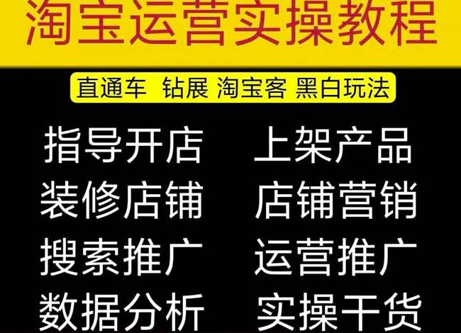 2023淘宝开店教程0基础到高级全套视频网店电商运营培训教学课程-51资源库