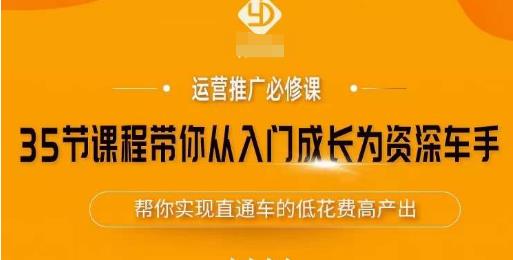 35节课程带你从入门成长为资深车手，让系统学习直通车成为可能，帮你实现直通车的低花费高产出-51资源库