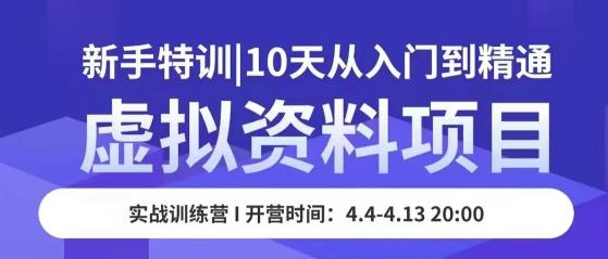 虚拟资料项目新手特训，10天从入门到精通，保姆级实操教学-51资源库