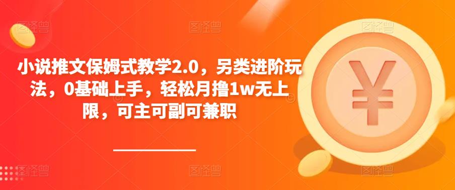 小说推文保姆式教学2.0，另类进阶玩法，0基础上手，轻松月撸1w无上限，可主可副可兼职-51资源库