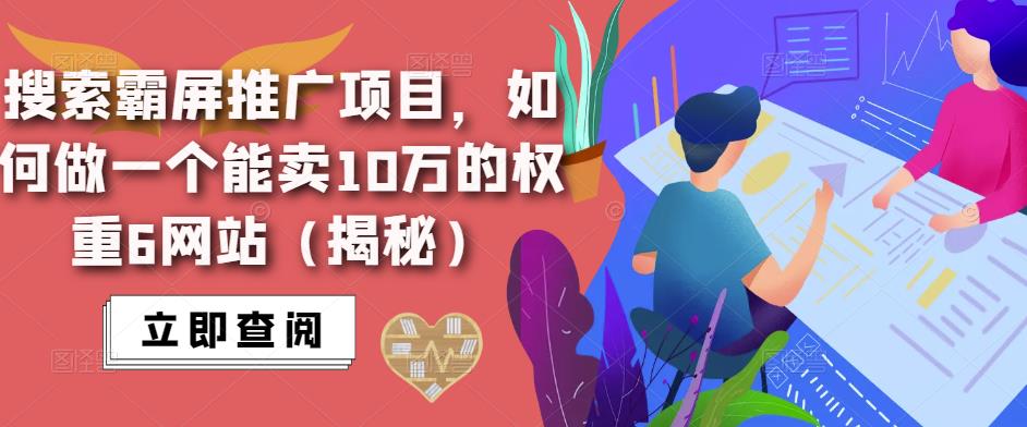 搜索霸屏推广项目，如何做一个能卖10万的权重6网站（揭秘）-51资源库