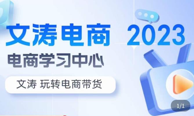 文涛电商·7天零基础自然流起号，​快速掌握店铺运营的核心玩法，突破自然展现量，玩转直播带货-51资源库