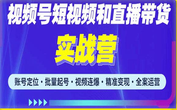 2023最新微信视频号引流和变现全套运营实战课程，小白也能玩转视频号短视频和直播运营-51资源库