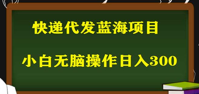 2023最新蓝海快递代发项目，小白零成本照抄也能日入300+-51资源库