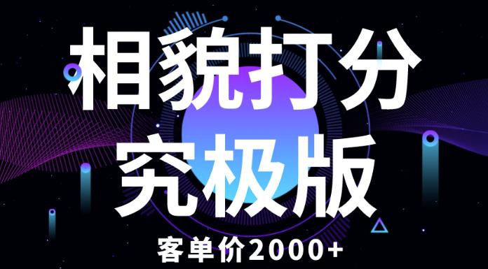 相貌打分究极版，客单价2000+纯新手小白就可操作的项目-51资源库