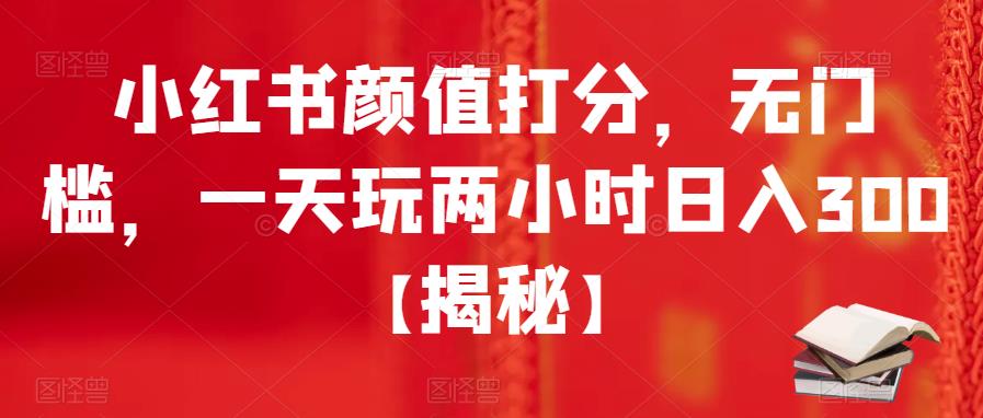 小红书颜值打分，无门槛，一天玩两小时日入300+【揭秘】-51资源库