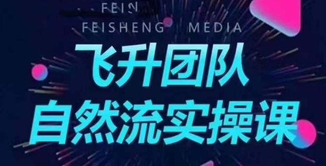 飞升团队课程自然流实操课，抖音半无人起号主播间搭建教学-51资源库