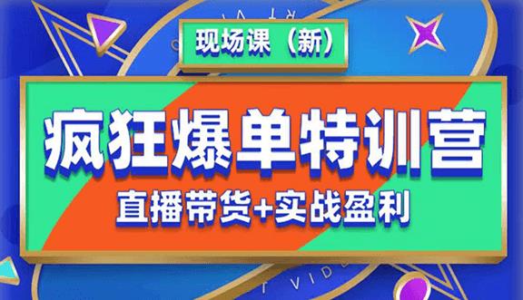 抖音短视频疯狂爆单特训营现场课（新）直播带货+实战案例-51资源库