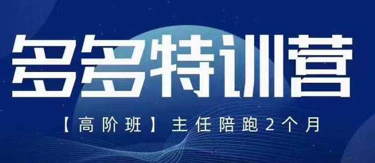 纪主任·5月最新多多特训营高阶班，玩法落地实操，多多全掌握-51资源库