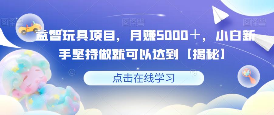益智玩具项目，月赚5000＋，小白新手坚持做就可以达到【揭秘】-51资源库