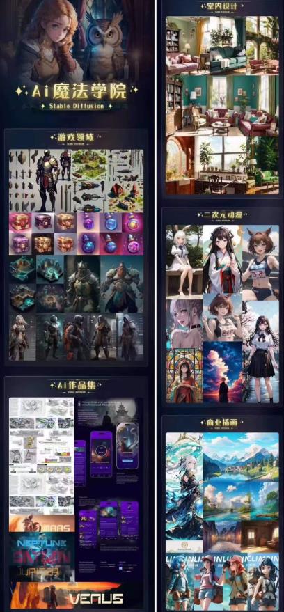 Ai魔法绘画 Stable Diffusion专业课高效辅助Ui/运营作品集0到精通系统课-51资源库