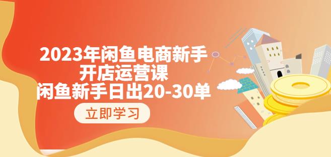 2023年闲鱼电商新手开店运营课：闲鱼新手日出20-30单（18节-实战干货）-51资源库