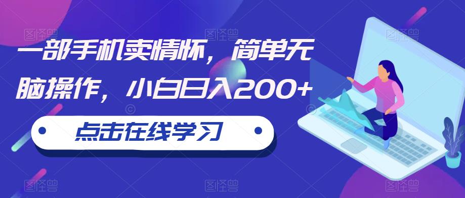 一部手机卖情怀，简单无脑操作，小白日入200+【揭秘】-51资源库