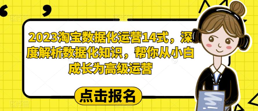2023淘宝数据化运营14式，深度解析数据化知识，帮你从小白成长为高级运营-51资源库