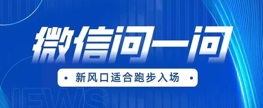 全网首发微信问一问新风口变现项目（价值1999元）【揭秘】-51资源库
