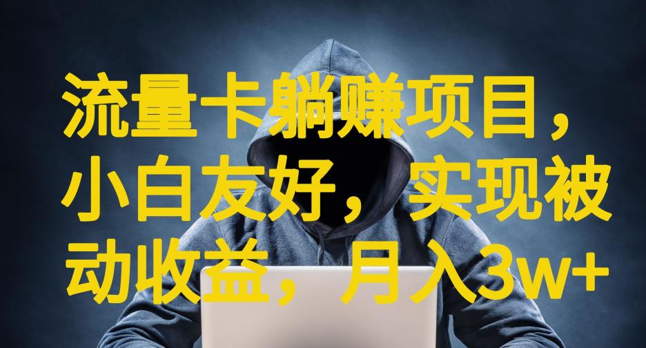 流量卡躺赚项目，小白友好，开设后台，实现被动收益，只要出卡，就能一直赚钱，利润高昂【揭秘】-51资源库