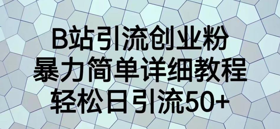 B站引流创业粉，暴力简单详细教程，轻松日引流50+【揭秘】-51资源库