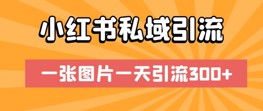 小红书私域引流，一张图片一天引流300+【揭秘】-51资源库