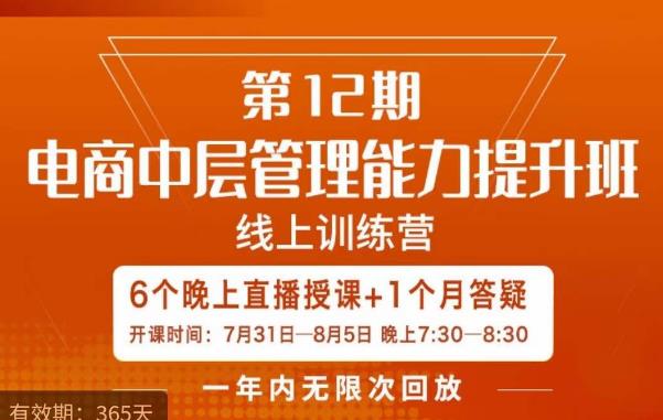 陈少珊·电商中层管理能力提升班，学习对象-电商公司各个岗位的主管，20人人以内的电商公司老板-51资源库