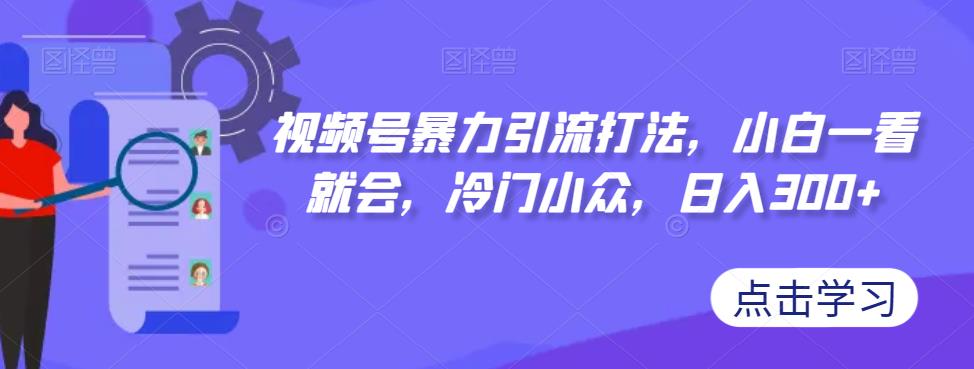 视频号暴力引流打法，小白一看就会，冷门小众，日入300+【揭秘】-51资源库