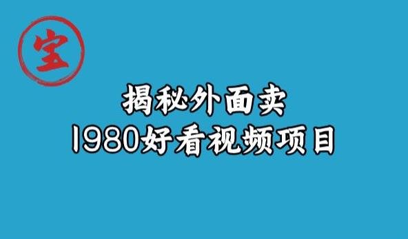 宝哥揭秘外面卖1980好看视频项目，投入时间少，操作难度低-51资源库