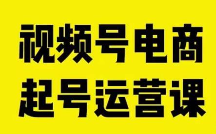 视频号电商起号运营课，教新人如何自然流起号，助力商家0-1突破-51资源库