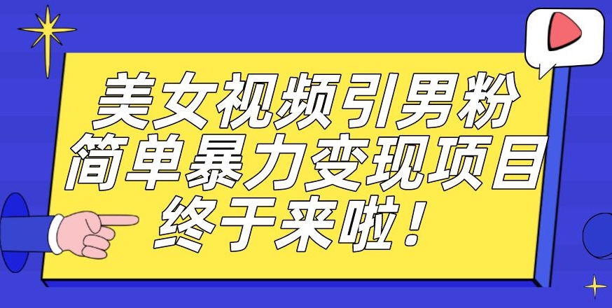 价值3980的男粉暴力引流变现项目，一部手机简单操作，新手小白轻松上手，每日收益500+【揭秘】-51资源库
