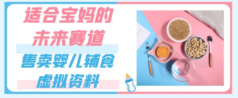 适合宝妈的未来赛道，售卖婴儿辅食虚拟资料，一份9.9-69.9元闭眼赚钱-51资源库