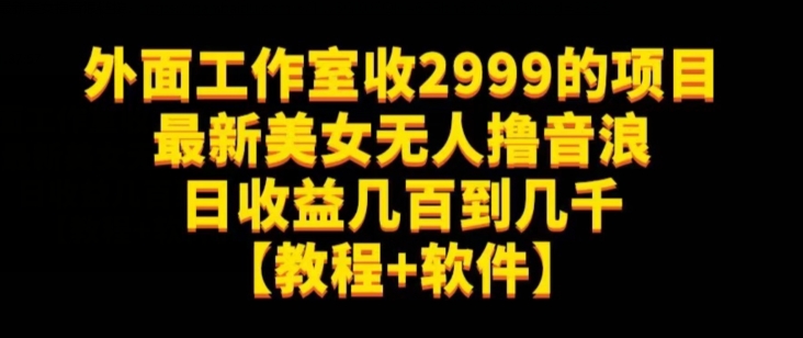 外面工作室收2999的项目最新美女无人撸音浪日收益几百到几千【教程+软件】（仅揭秘）-51资源库