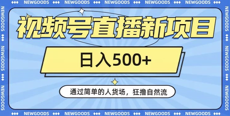 视频号直播新项目，通过简单的人货场，狂撸自然流，日入500+【260G资料】-51资源库