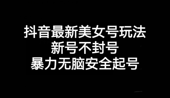 抖音最新美女号玩法，新号不封号，暴力无脑安全起号【揭秘】-51资源库